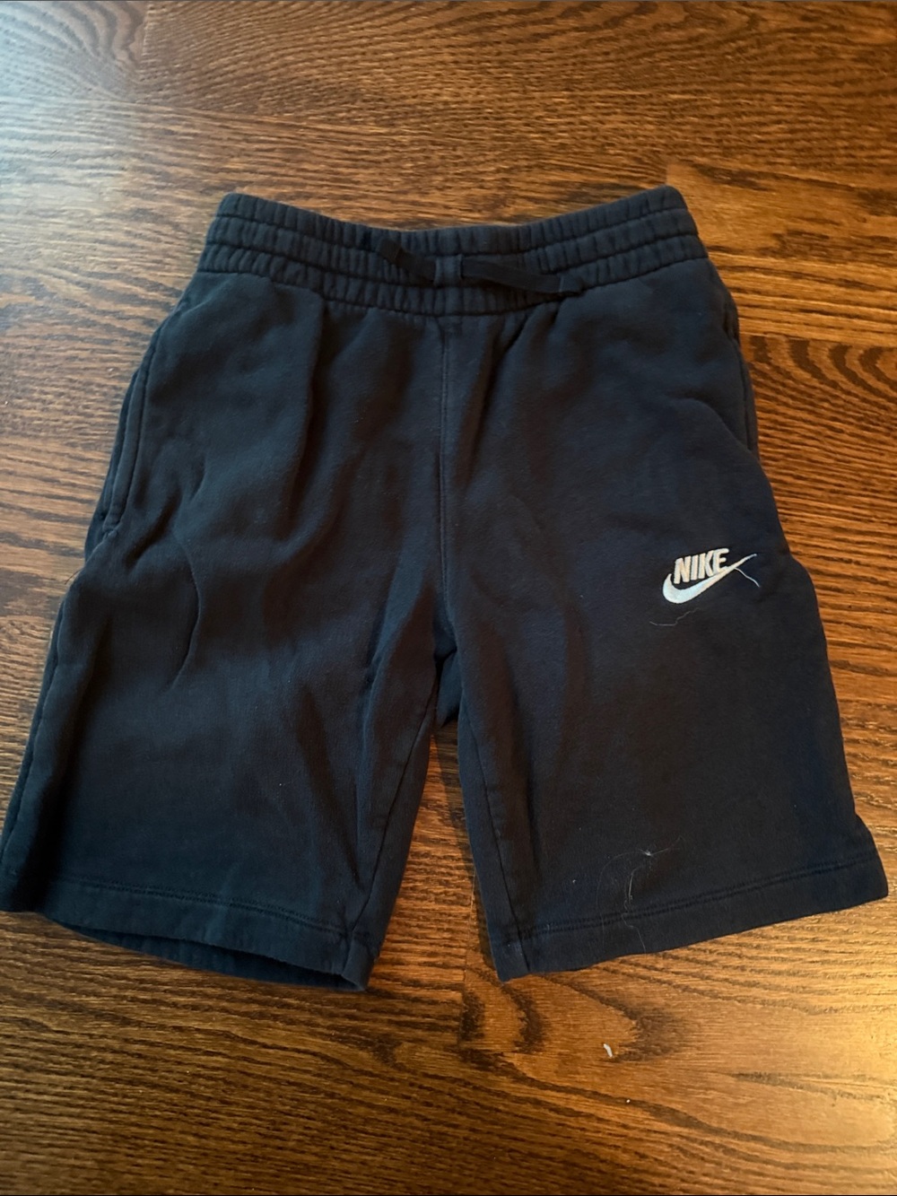 Nike Black Kids Athletic Shorts with White Swoosh